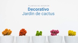 Jardín De Cactus Decorativo - Diseño De Sitio Web De Descarga Gratuita