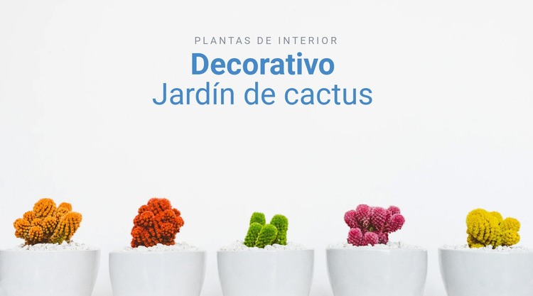 Jardín de cactus decorativo Diseño de páginas web
