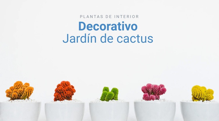 Jardín de cactus decorativo Plantilla HTML5