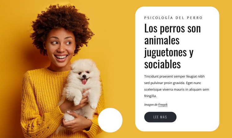 Los perros son juguetones Plantilla de una página