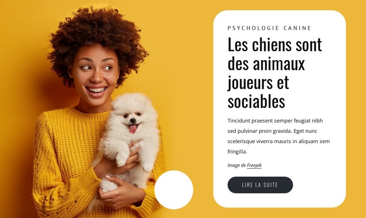 Les chiens sont joueurs Conception de site Web