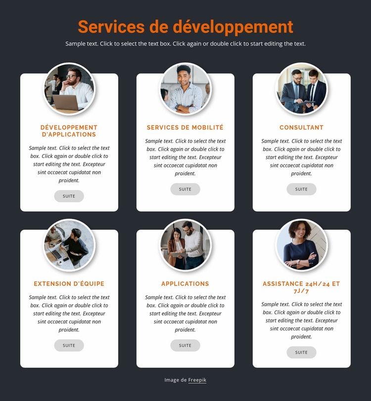 Développement mobile Créateur de site Web HTML