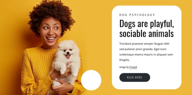 Dogs are playful Homepage Design