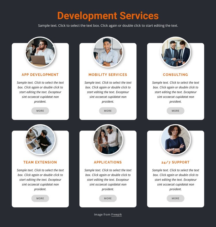 Mobile development Homepage Design