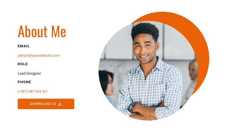 About me design HTML Template