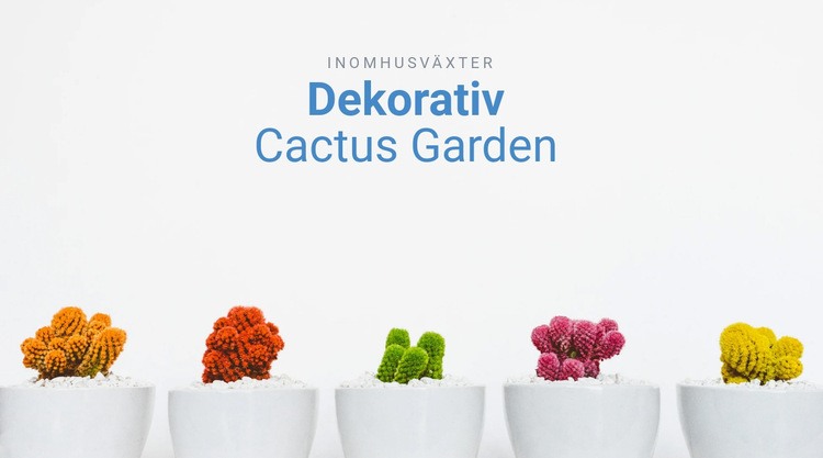 Dekorativ kaktus trädgård CSS -mall
