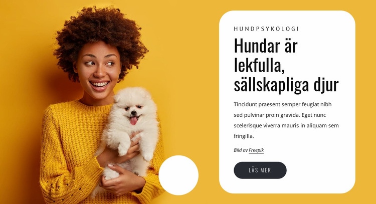 Hundar är lekfulla Webbplats mall