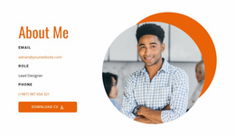 About Me Design - Mobile Website Template