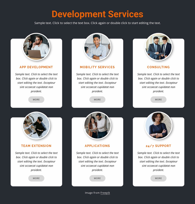 Mobile development Website Template