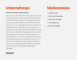 Meilensteine - Leere HTML5-Vorlage