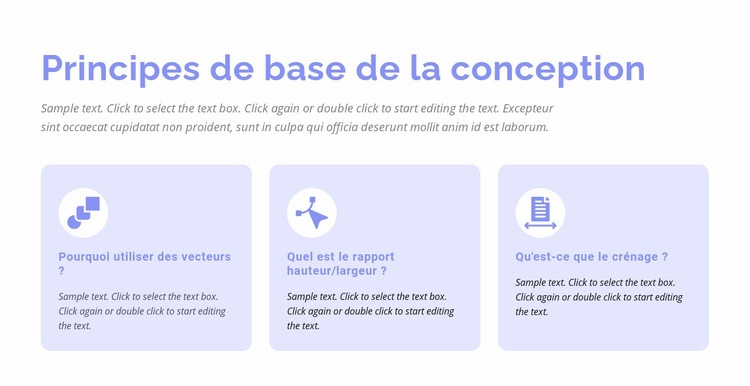 Les bases de la conception Modèles de constructeur de sites Web