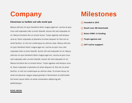 Milestones - HTML5 Blank Template