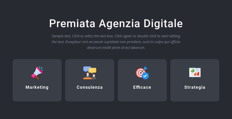 Servizi di agenzia pluripremiati Mockup del sito web