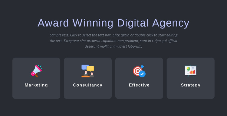 Award winning agency services One Page Template