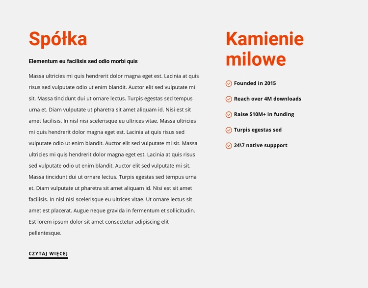 Kamienie milowe Projekt strony internetowej