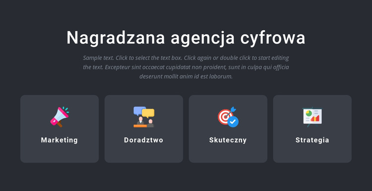 Nagradzane usługi agencyjne Szablon witryny sieci Web