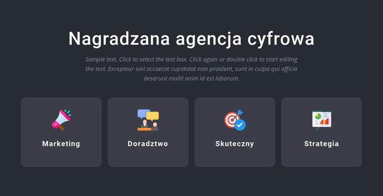 Nagradzane usługi agencyjne Szablon