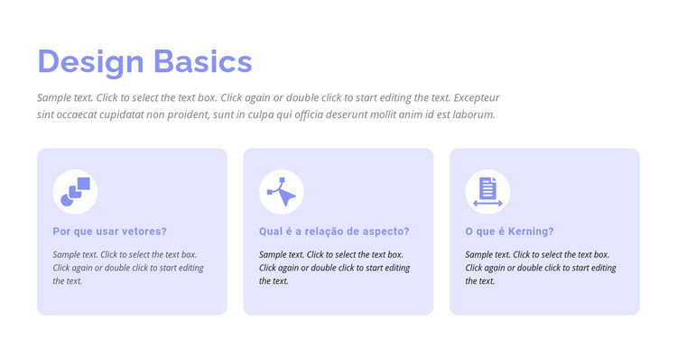 Noções básicas de design Tema WordPress