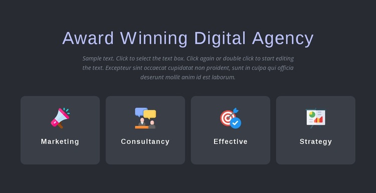 Award winning agency services Squarespace Template Alternative