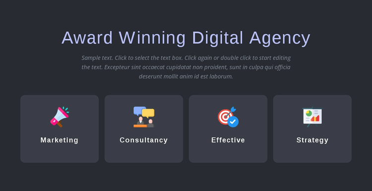 Award winning agency services Template