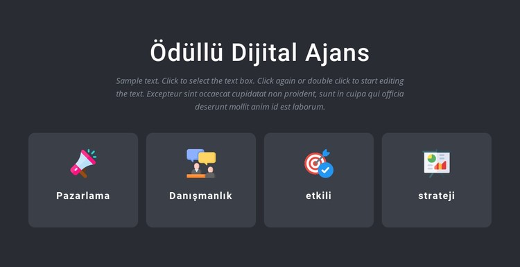 Ödüllü ajans hizmetleri CSS Şablonu