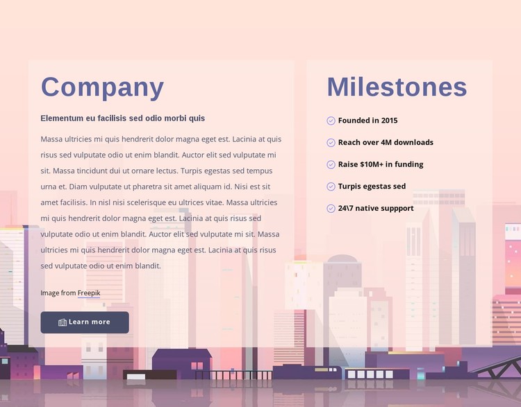 About development company CSS Template