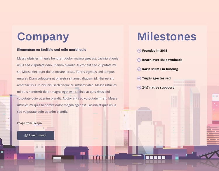 About development company Elementor Template Alternative