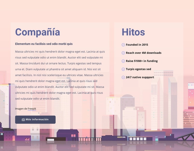 Acerca de la empresa de desarrollo Creador de sitios web HTML