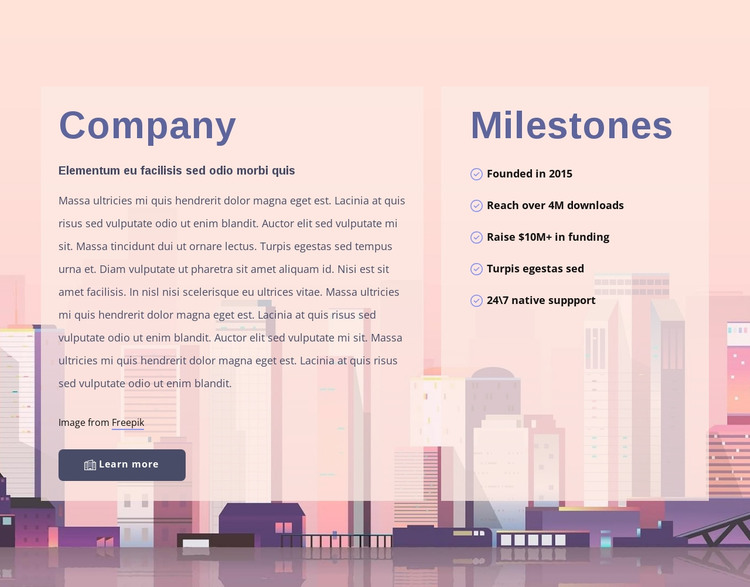 About development company HTML Template