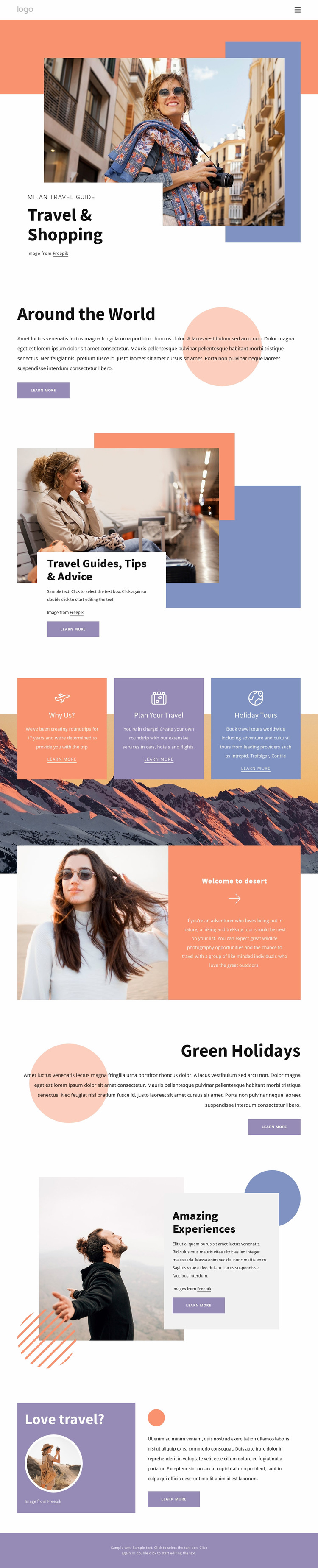 Shopping in Milan Website Builder Templates