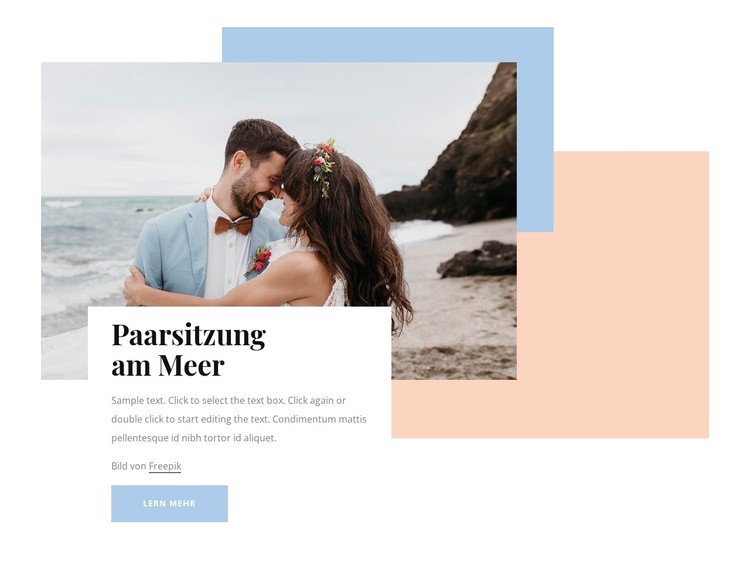 Paarsession am Meer CSS-Vorlage