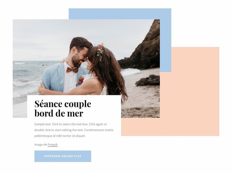 Séance couple en bord de mer Conception de site Web