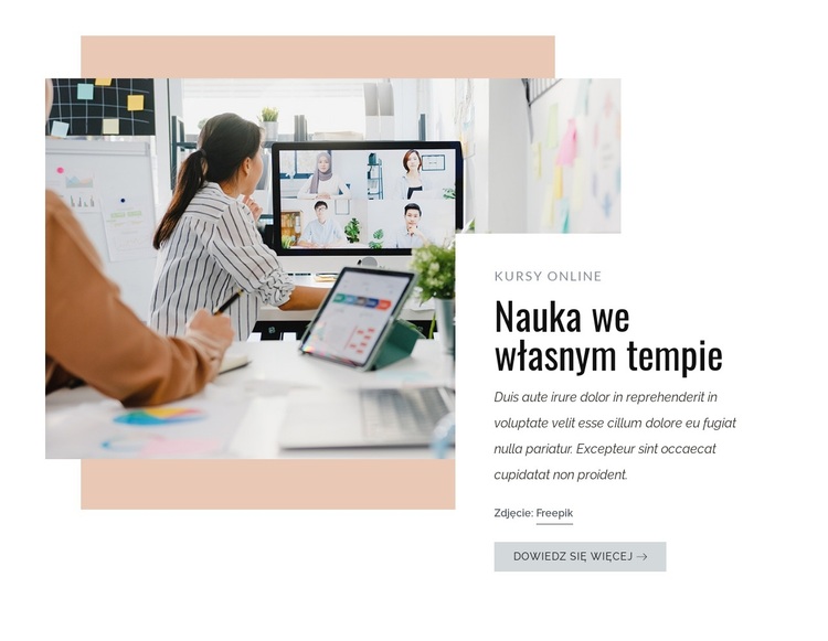 Nauka we własnym tempie Motyw WordPress