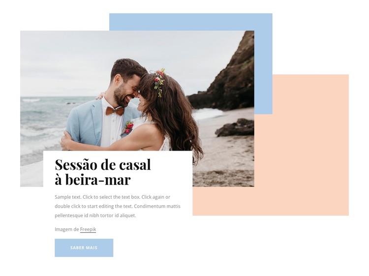 Sessão de casal à beira-mar Template CSS