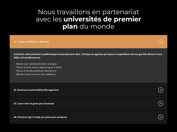 Une plateforme de confiance Créateur de site Web HTML