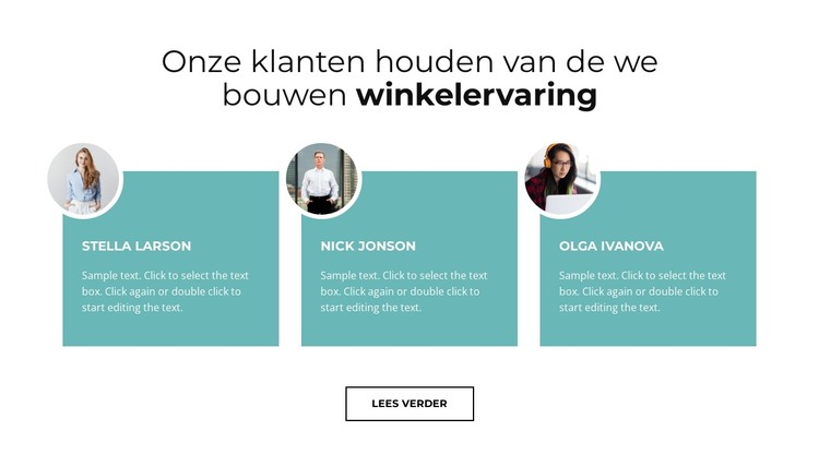 Voor het hele team HTML-sjabloon