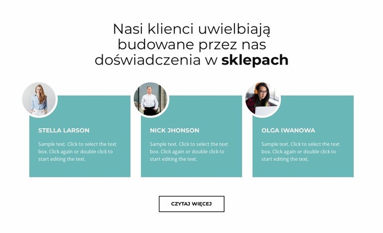 Dla całego zespołu Projekt strony internetowej