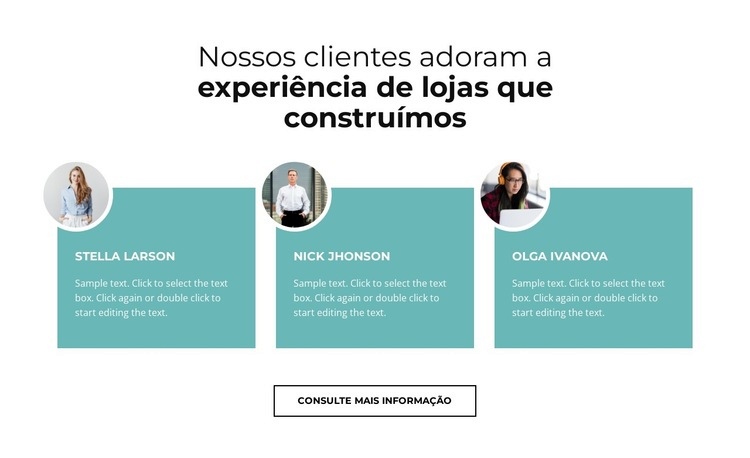 Para toda a equipe Modelos de construtor de sites