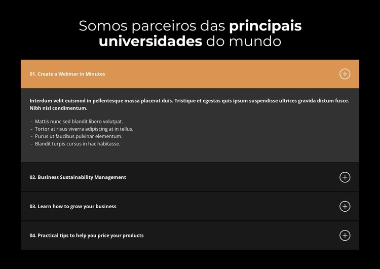 Uma plataforma em que você pode confiar Modelo de site