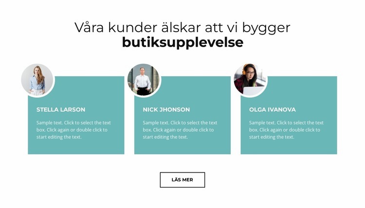 För hela laget CSS -mall