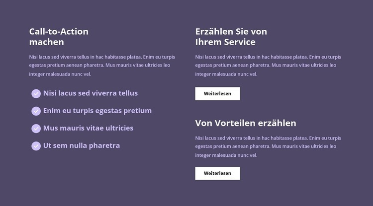 Viel Text in Spalten HTML5-Vorlage