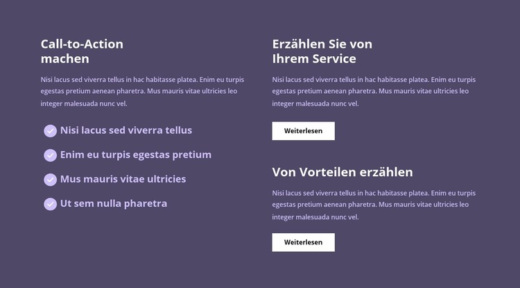 Viel Text in Spalten Joomla Vorlage