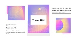 Gradiententrends 2021 - Kreatives Mehrzweck-Website-Design