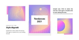 Tendances Du Gradient 2021 - Téléchargement Gratuit D'Un Modèle D'Une Page