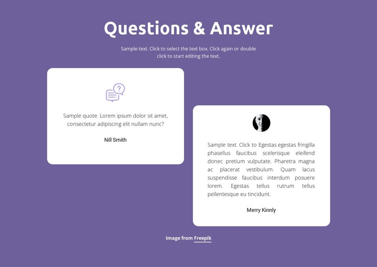 Quick answers Homepage Design