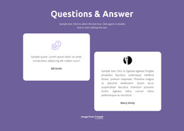 HTML Page For Quick Answers