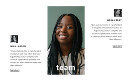 HTML Page Design For Successful Team