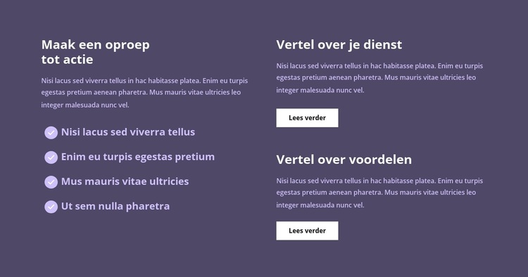 Veel tekst in kolommen WordPress-thema