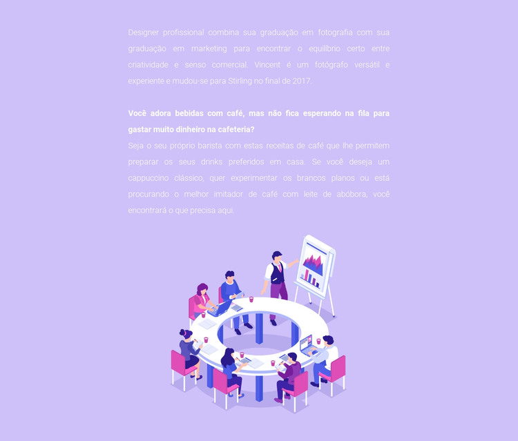 Muito texto e ilustração Modelo HTML