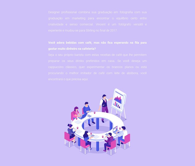 Muito texto e ilustração Modelo